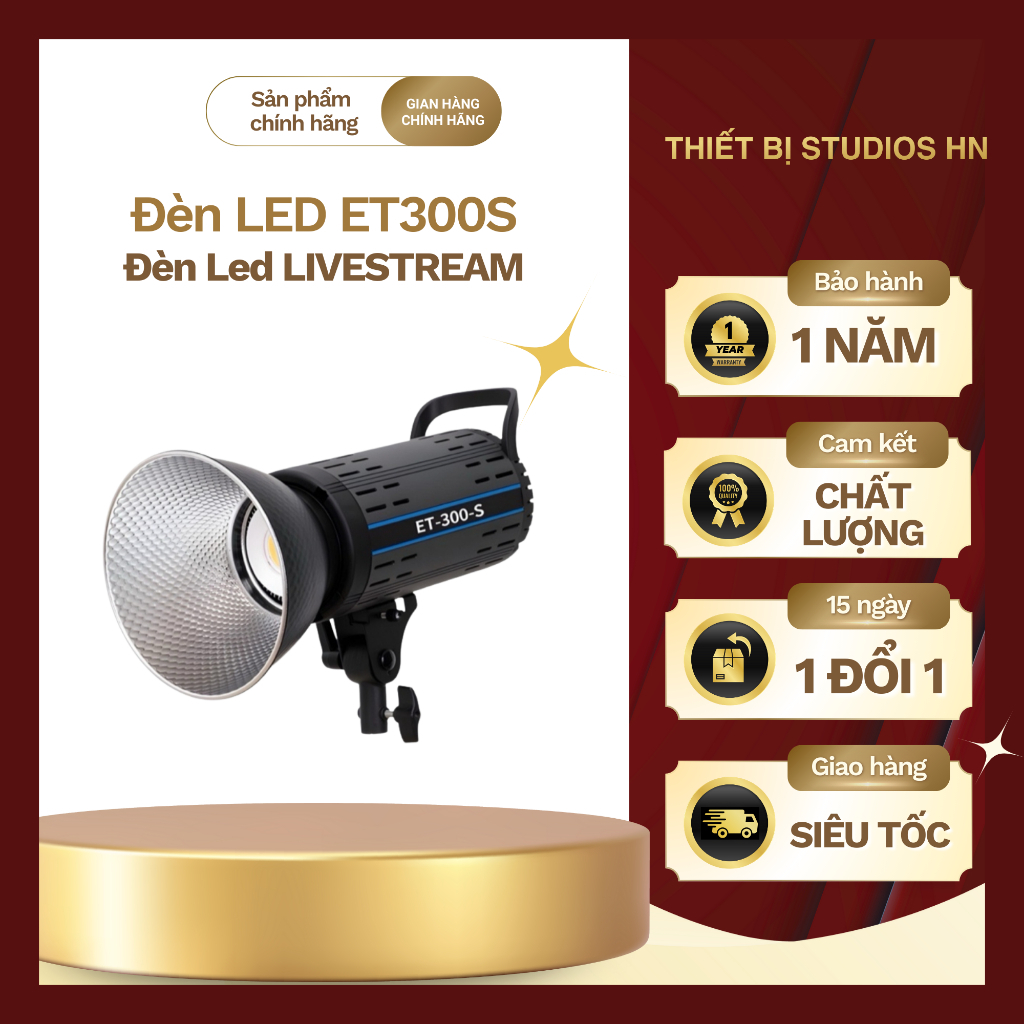 Đèn LED Livestream ET300S và ET300S PRO MAX 2025 BI-COLOR 210W Quay Chụp Ảnh Chỉnh Nhiệt Độ Màu