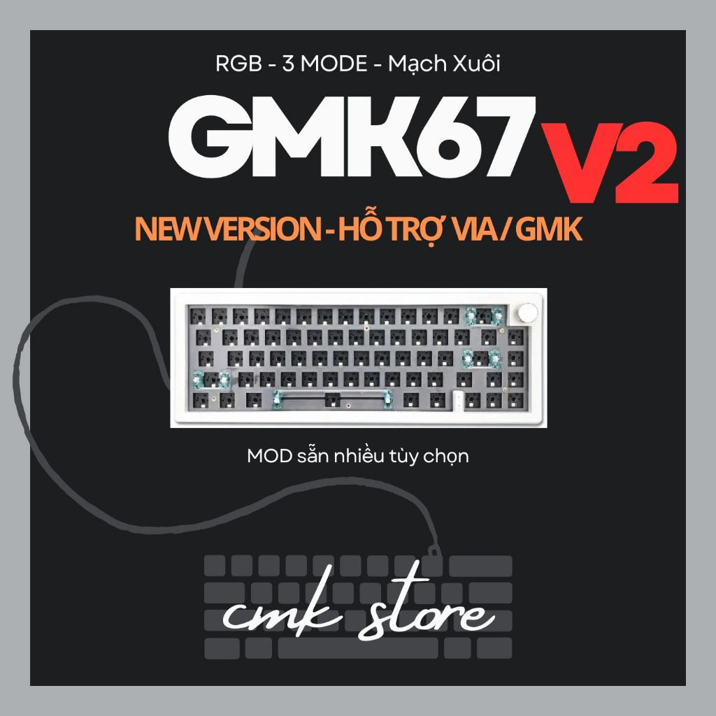 KIT Bàn Phím Cơ Custom Zouya GMK67 Bản Mới V2 - GMK/VIA - Plate PC [BUILD SẴN] Nhiều tùy chọn