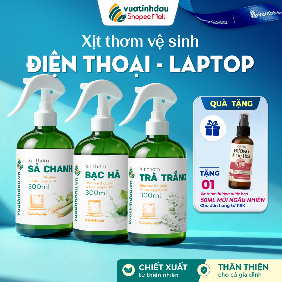 Chai Xịt Thơm Vệ Sinh Điện Thoại,Máy Tính,Laptop,Tivi VUATINHDAU 100ml/300ml/500ml Nước Lau Màn Hình