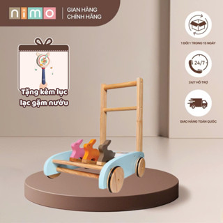  Xe Tập Đi Gà Cốc Cốc Cho Bé Chất Liệu Gỗ Cao Cấp Thanh Đẩy Chắc Chắn Có Vòng Chống Trơn Trượt - Nimo 