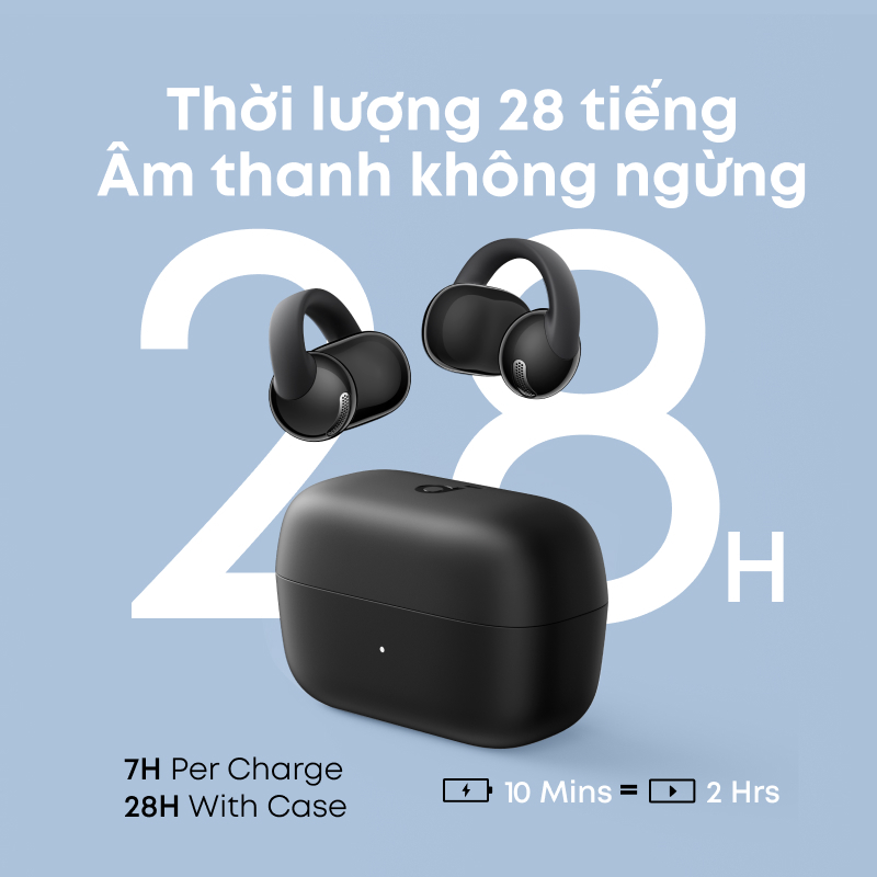 Tai nghe kẹp tai dạng mở soundcore C50i, bass mạnh, gọi AI rõ nét, pin lâu tới | BigBuy360 - bigbuy360.vn