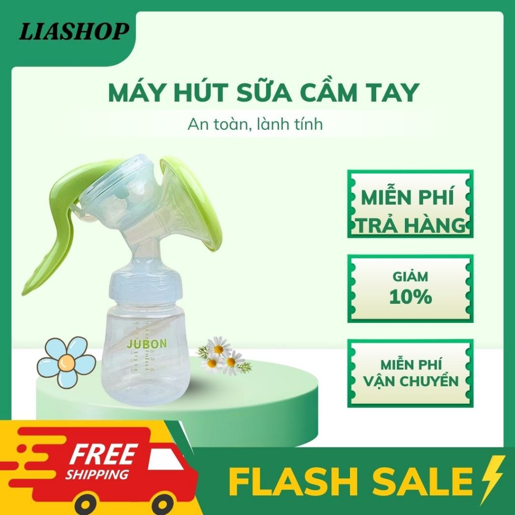 Máy Hút Sữa Bằng Tay JUBON có điều chỉnh 2 lực hút JUBON, cổ hút sữa lớn hút sữa hiệu quả hơn Shop H