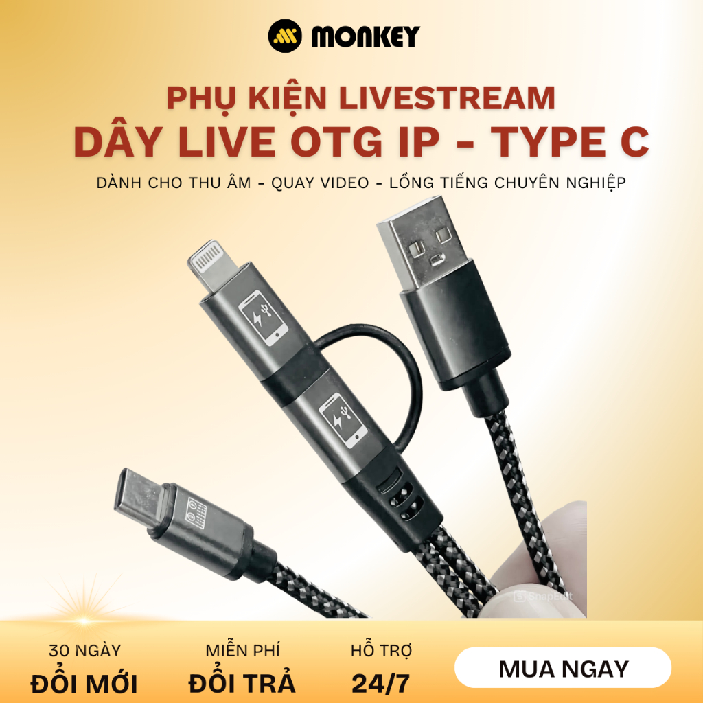 Dây Livestream, Thu Âm Dành Cho Sound Card Có Cổng Live OTG, Box Live Giá Tốt