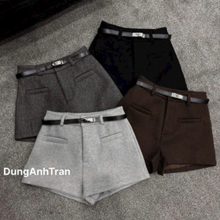 [ Hàng Chuẩn 6398 ] Quần Shotr Dạ Kèm Đai 2 lớp Có Lót Trong QCL1