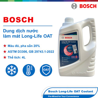 NƯỚC LÀM MÁT BOSCH LONG-LIFE OAT TIÊU CHUẨN, MÀU ĐỎ