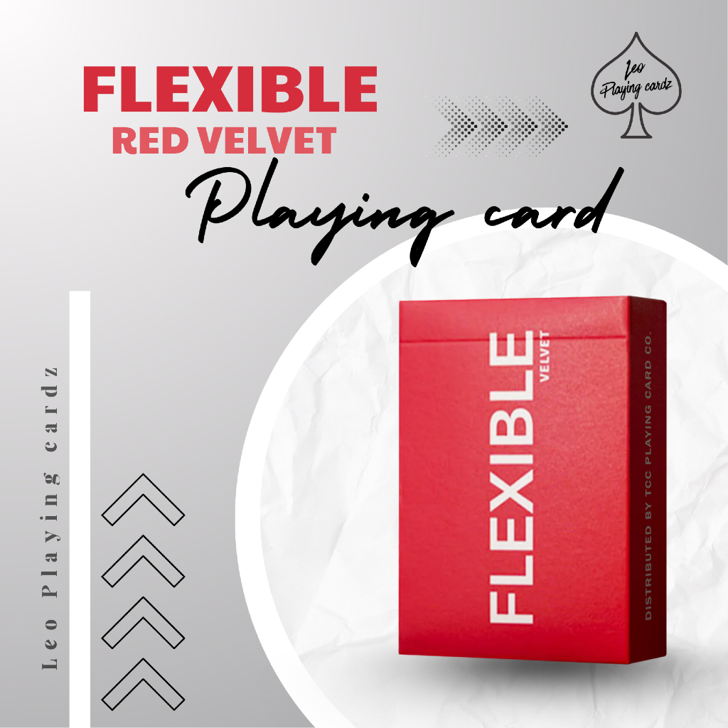 Bộ bài tây, cardistry RED VELVET FLEXIBLE playing card by TCC