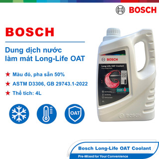 NƯỚC LÀM MÁT BOSCH LONG-LIFE OAT CAO CẤP, MÀU ĐỎ