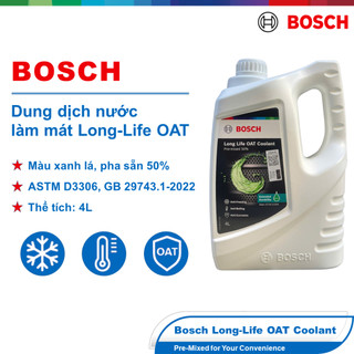 NƯỚC LÀM MÁT BOSCH LONG-LIFE OAT CAO CẤP, MÀU  XANH LÁ