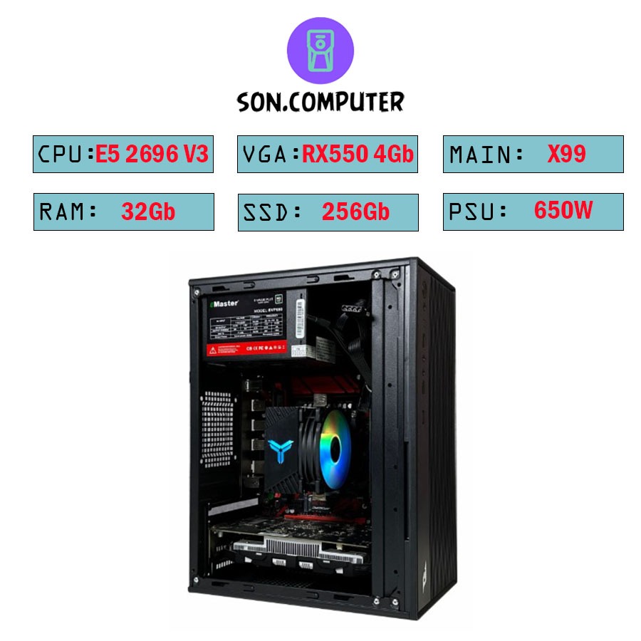 Dual Xeon 2699v3 | Ram 64G | RX 550 4G