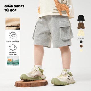  Quần đùi bé trai BabyloveGO quần short túi nắp cạp chun co giãn thoải mái cho bé QT004 