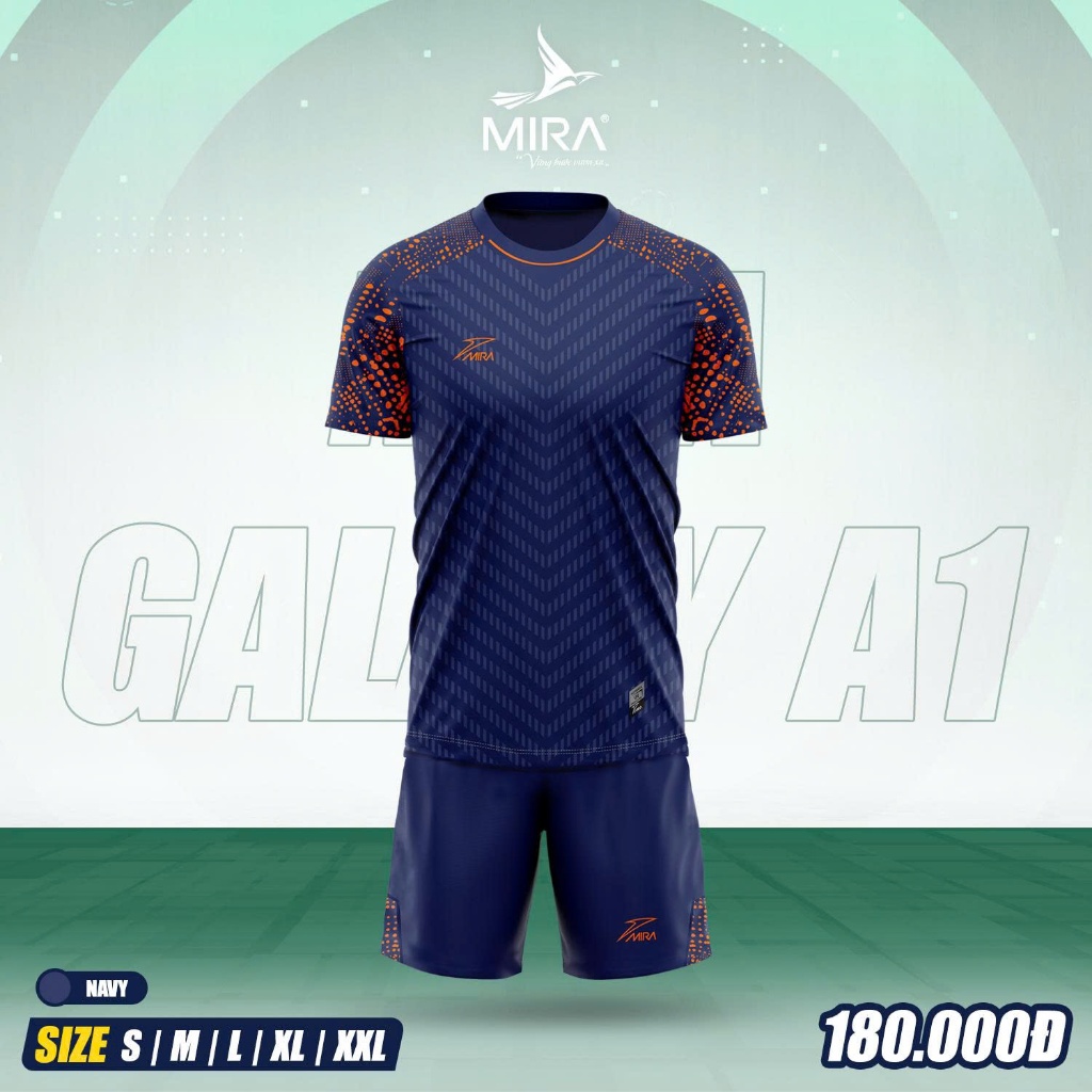 Bộ Quần Áo Bóng Đá MIRA GALAXY A1 Cao Cấp Chống Phai Màu, Thấm Hút Mồ Hôi, Form Slim Fit Thoải Mái