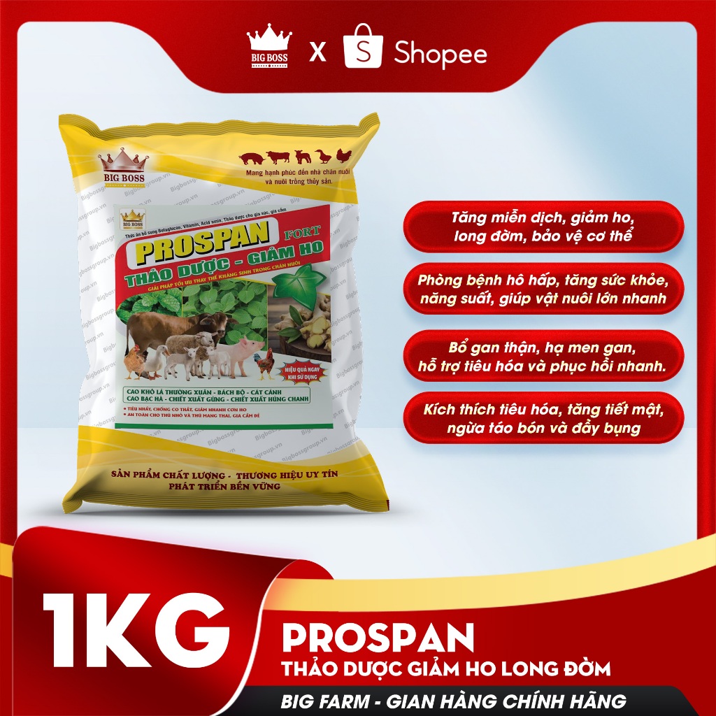 BIG BOSS | PROSPAN - Thảo dược giảm ho long đờm | 1KG,100G
