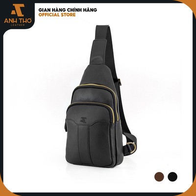 Túi đeo chéo da bò M2CB-04, chất da bò hạt mềm mại, bền bỉ, bảo hành 03 năm, Anh Tho Leather