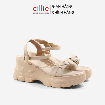 Giày Sandal Đế Xuồng Nữ Cillie Đế Bánh Mì Cao Dễ Mang Quai Nhún Êm Mềm Không Đau Chân SD26