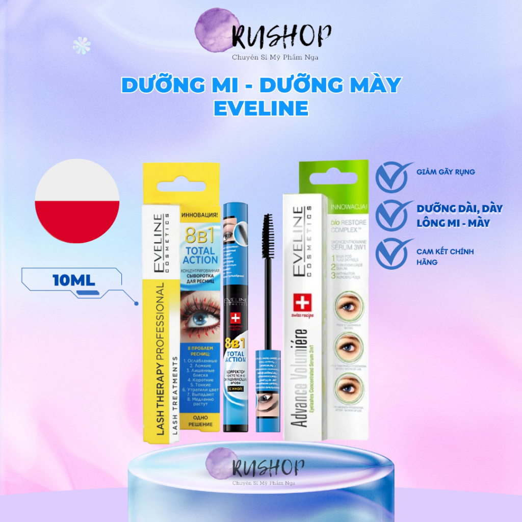 Dưỡng mi , Dưỡng mày Nga Eveline