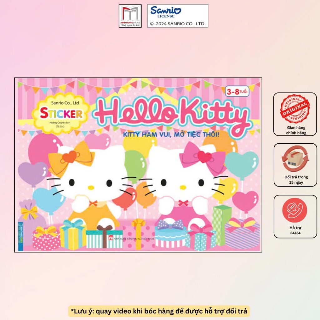Sách - Hello Kitty - Kitty ham vui , mở tiệc thôi  (3-8 tuổi)