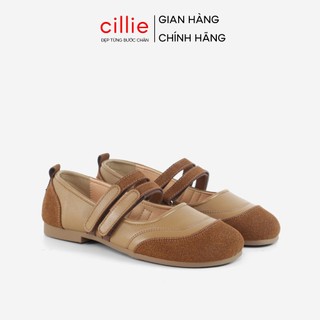  Giày Búp Bê Nữ Đế Bệt Cillie Phối Màu Lót Giày Êm Mềm Không Đau Chân Thời Trang Công Sở Đi Học BB13 