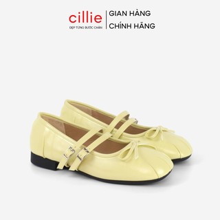  Giày Búp Bê Nữ Cillie Da Mềm Mũi Tròn Đế Bệt Lớp Lót Êm Ái Không Đau Chân Thời Trang Công Sở Hàng Ngày BB16 