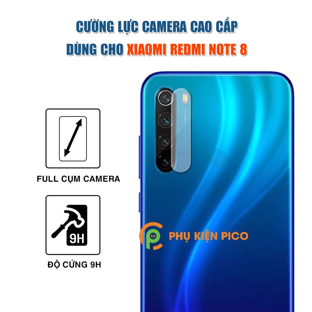 Kính cường lực dán camera dùng cho Xiaomi Redmi Note 8 độ cứng 9H trong suốt chống trầy xước va đập