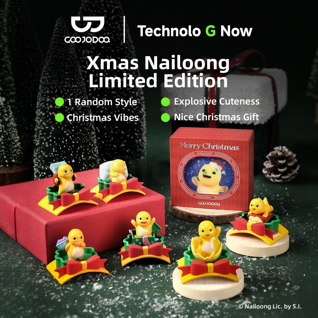 【Goojodoq × Nailoong】Quạt turbo mini tốc độ cao trang trí hộp đựng đồ trang trí Giáng sinh đa năng dễ thương tượng nhỏ