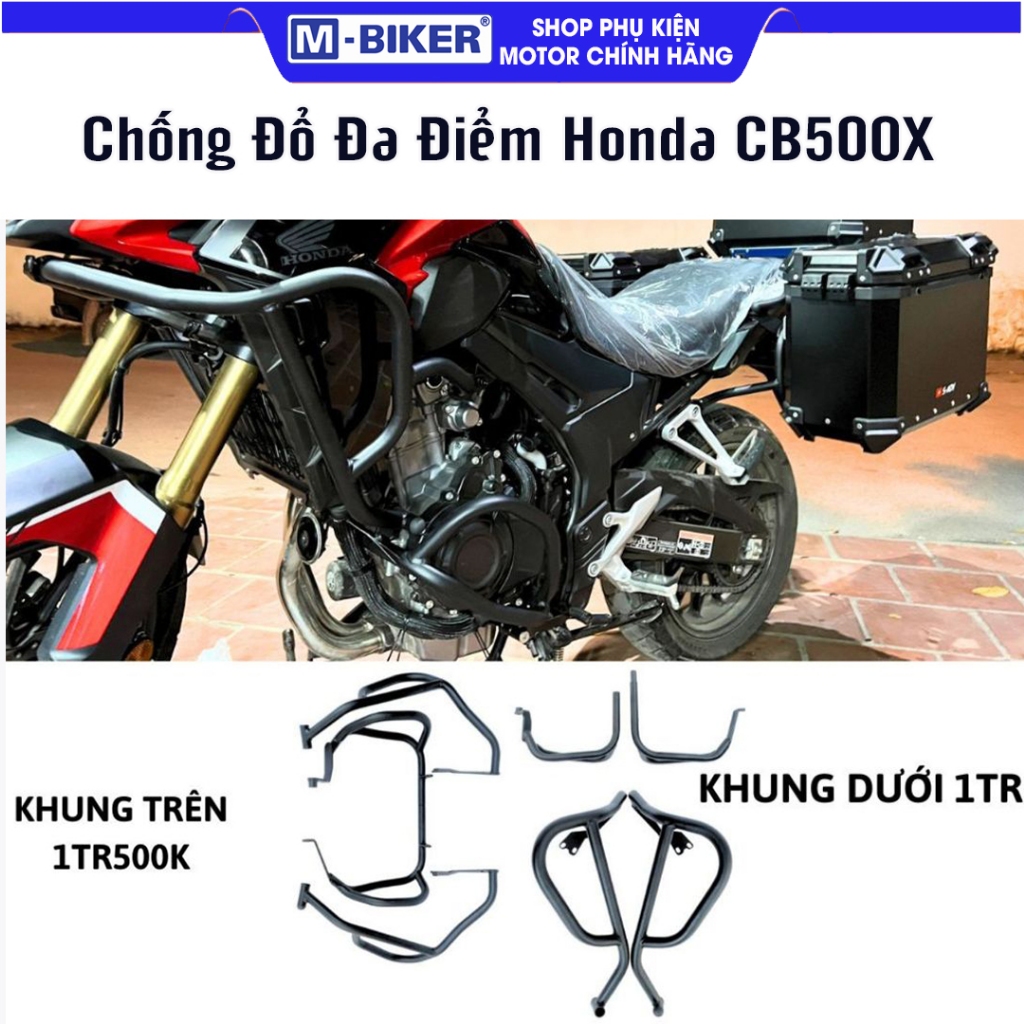 Chống Đổ Đa Điểm CB500X Bộ Chống Đổ CB500X Cao Cấp, Bảo Vệ Toàn Diện