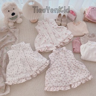  Quần áo trẻ em Áo khoác gile phao trần bông lót nỉ bông 3 hoạ tiết 10-26kg AK583 Tiểu Yến KID 