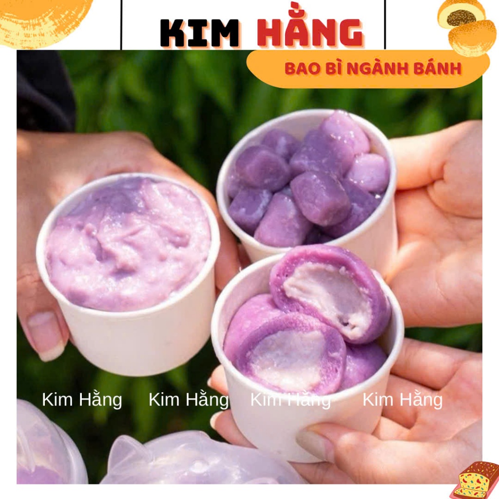 100 Ly giấy 120ml đựng tàu hủ singapore -Ly giấy đựng topping , đựng yaourt - Ly giấy 120ml đựng pan