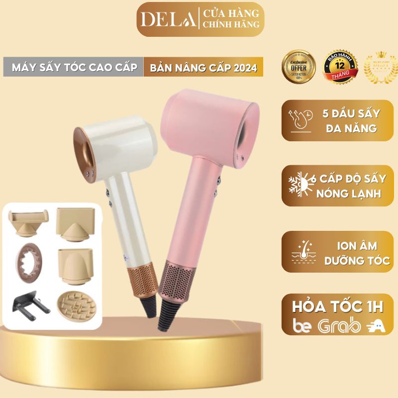 Máy Sấy Tóc DELADEP MST08 – 2200W, Công Nghệ Ion Âm, Sấy Nhanh & Tạo Kiểu