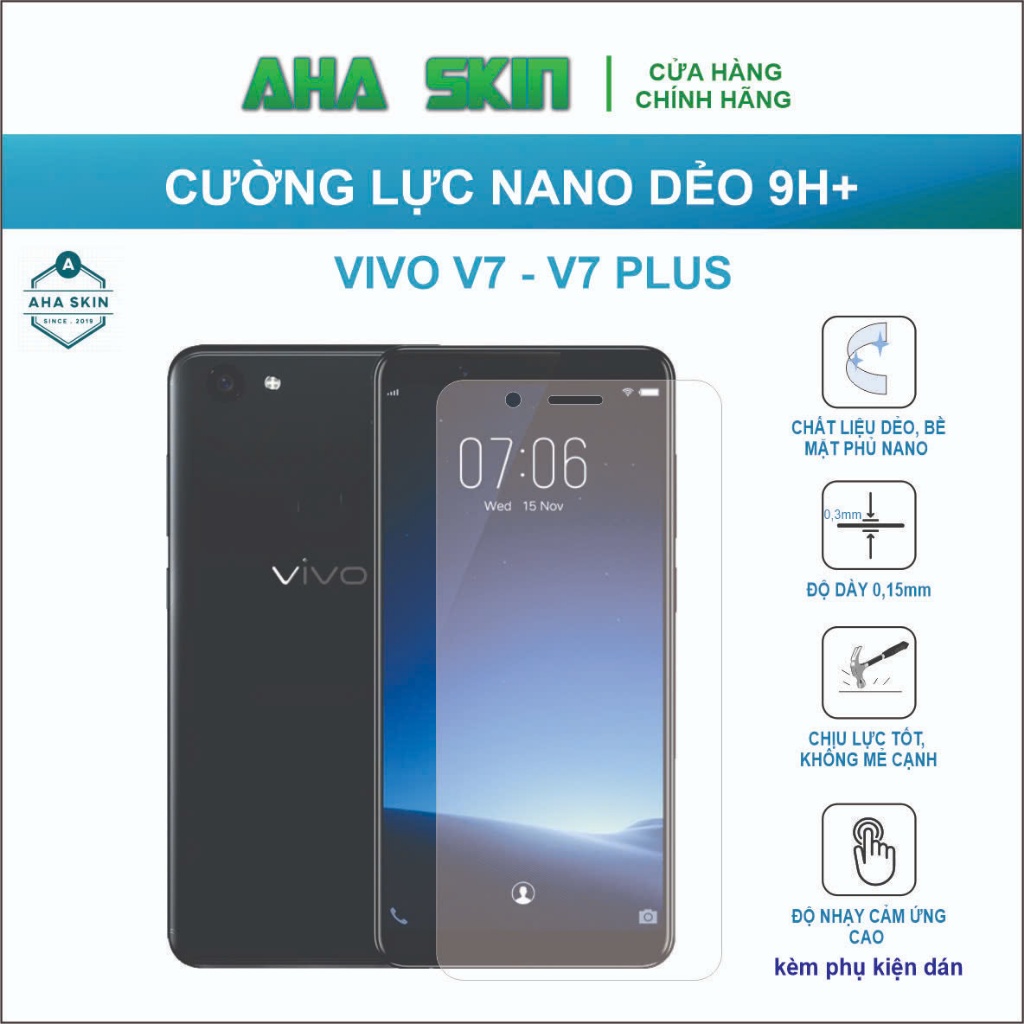 Cường lực Vivo V7/V7 Plus, Cường lực dẻo 9h+