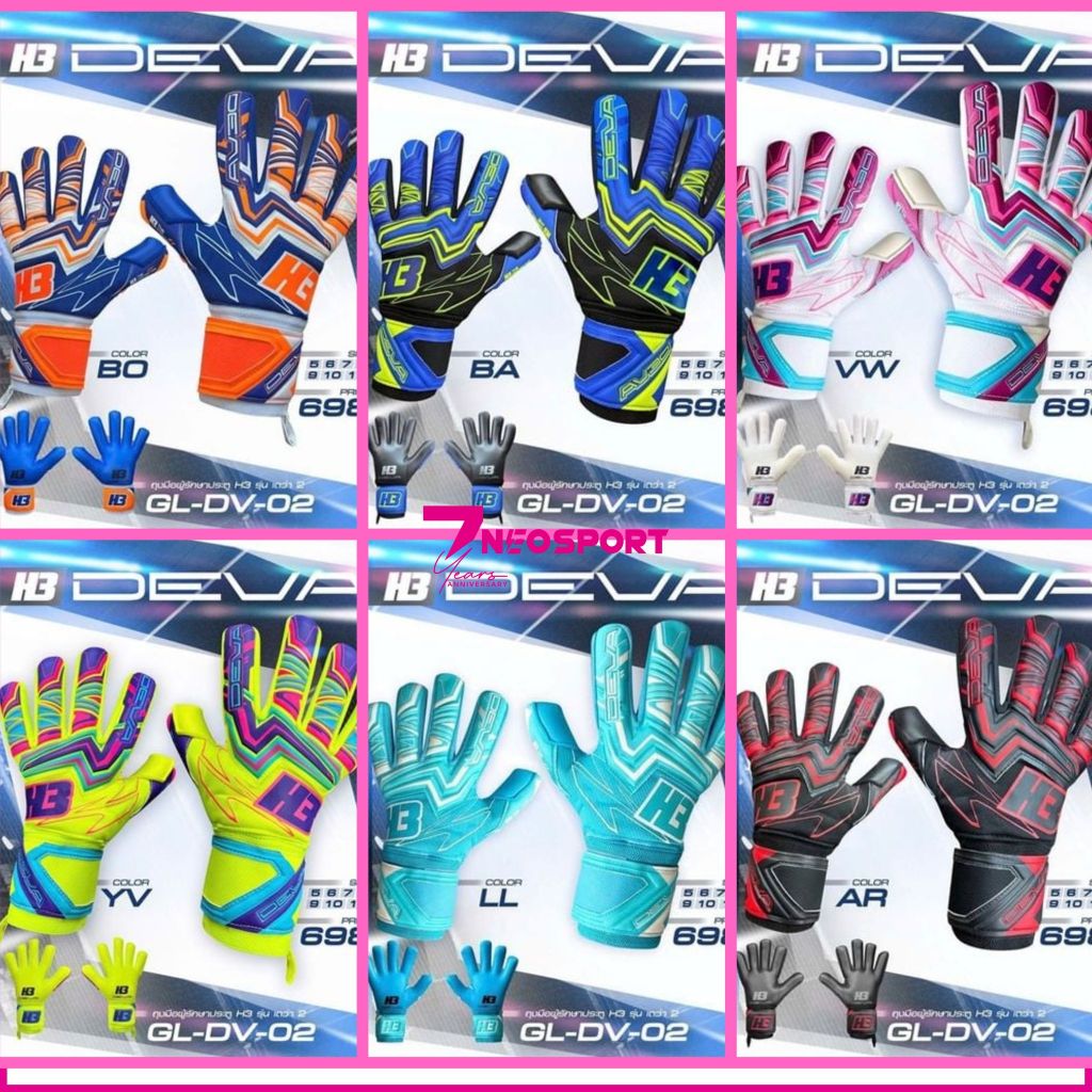 Găng Tay Thủ Môn Chính Hãng Thái Lan H3 DEVA2
