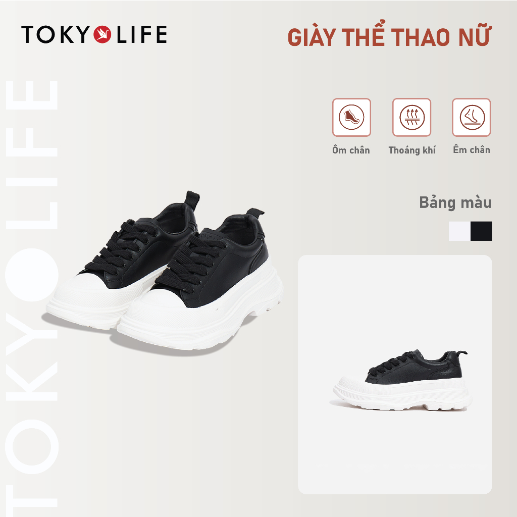 [SALE 50%] Giày thể thao nữ thời trang TOKYOLIFE đế cao 6cm siêu tôn dáng 40001512