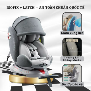  Ghế ngồi ô tô cho bé 360 độ Isofix an toàn có gác chân ANIMAME mẫu 2025. Ghế Ngồi Oto Cho Bé Từ 0-12 Tuổi 