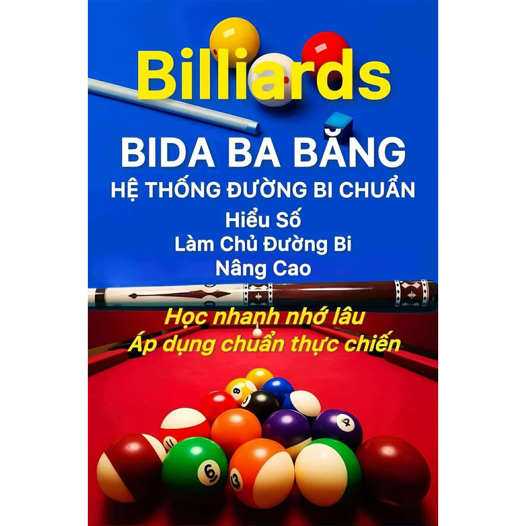 Sách BiDa 3 Băng Nâng Cao Màu