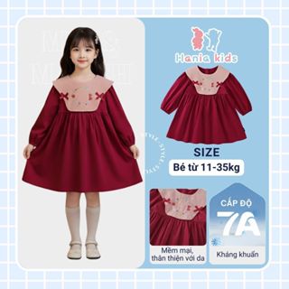  Váy Cho Bé Gái Váy Dài Tay Bé Gái Dáng Babydoll Dễ Thương Cho Mùa Thu Đông Chất Liệu Thô Mềm 
