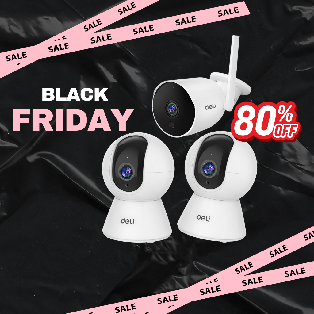 Camera WIFI IP DELI Xoay 360 Độ Đàm Thoại 2 Chiều Mắt Nhìn Hồng Ngoại Theo Dõi Phát Hiện Chuyển Động