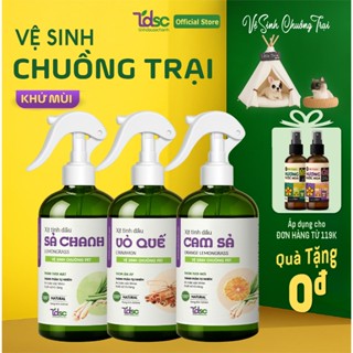 Xịt Vệ Sinh Chuồng Trại Khử Mùi Chất Thải, Nước Tiểu Thú Cưng TINHDAUSACHANH 100ml/500ml Xịt Thơm Đuổi Ve Rận Cho Chó M