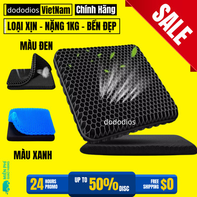 Đệm ngồi 3D Silicon thoáng khí thế hệ 2, Giảm áp lực lên mông, giảm đau mông, ê mông