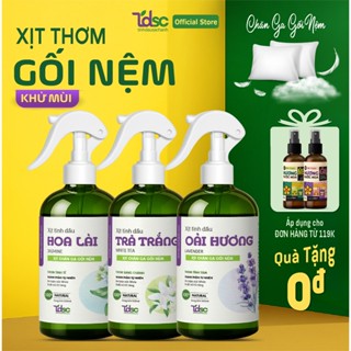 Chai Xịt Thơm Chăn Ga Gối Nệm Khử Mùi Khử Khuẩn Ẩm Mốc TINHDAUSACHANH 100ml/500ml Tinh Dầu Bạc Hà,Vỏ Quế,Oải Hương