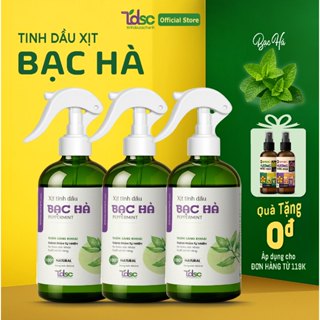 Xịt Phòng Thơm Tinh Dầu Bạc Hà Xua Đuổi Côn Trùng TINHDAUSACHANH 100ml/500ml Khử Mùi Chống Say Xe