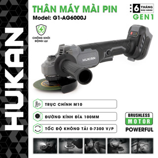  Máy Mài Pin HUKAN G1-AG6000J Động Cơ Không Chổi Than 3 Cấp Chỉnh Tốc Công Tắc Bụng 