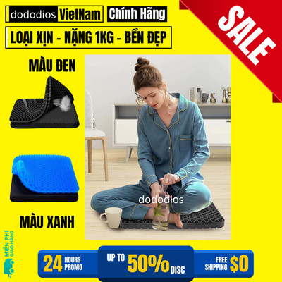 Đệm ngồi 3D Silicon lót ghế văn phòng thế hệ mới, cấu trúc tổ ong 2 lớp thoáng khí, giảm đau mông