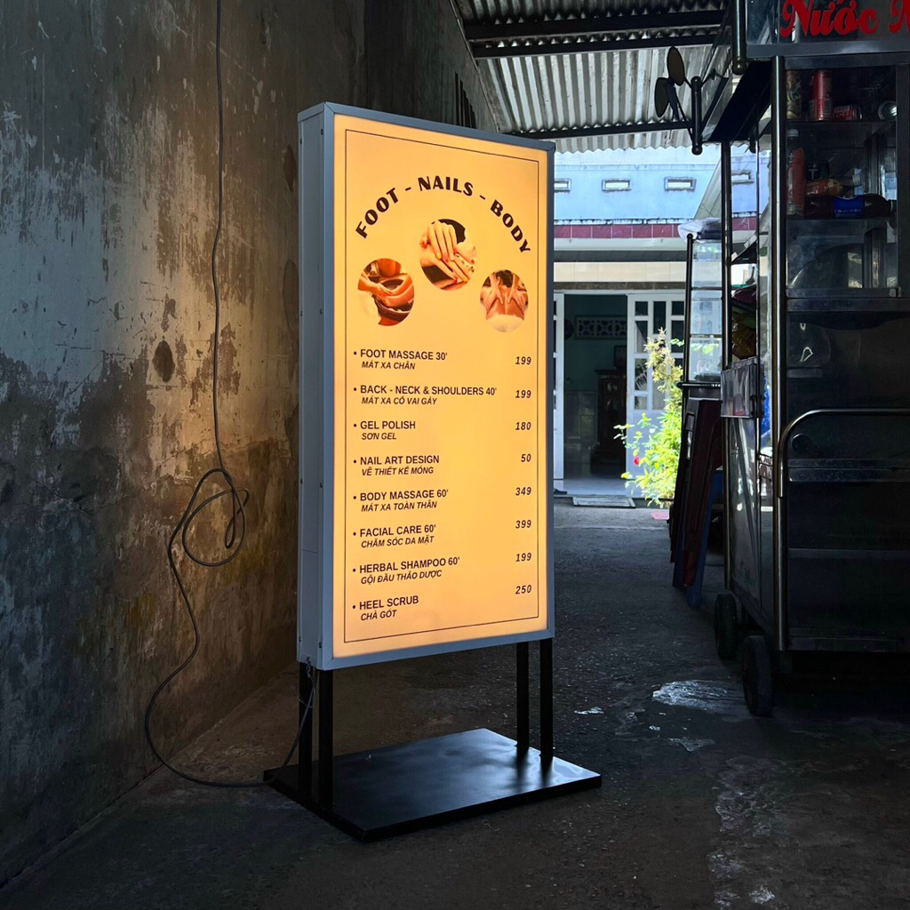 Bảng Đèn Mica Kích Thước 60x180 Theo Yêu Cầu