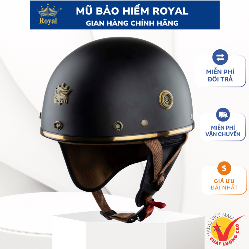 Mũ Bảo Hiểm Royal M379 Chính Hãng Tặng Kèm Lưỡi Trai