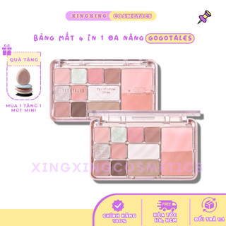  GOGOTALES Bảng phấn mắt má tạo khối đa năng 12 ô 4in1 GOGOTALES Heart Racing nhũ sáng mịn GT724 14.6g XINGXINGCOSMETICS 