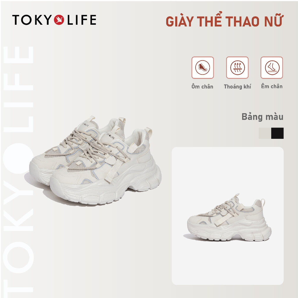 Giày thể thao nữ TOKYOLIFE đế cao 6.5 cm siêu êm chân 40004372