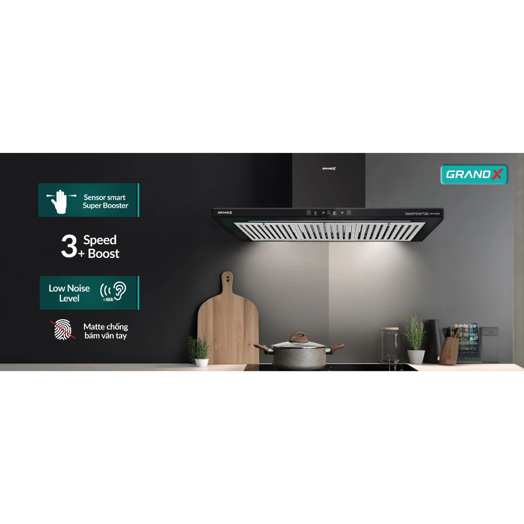 Máy Hút Mùi GRANDX GX H70T65/ GX H90T65/ Hệ thống hút xả: Tuần hoàn và thông gió
