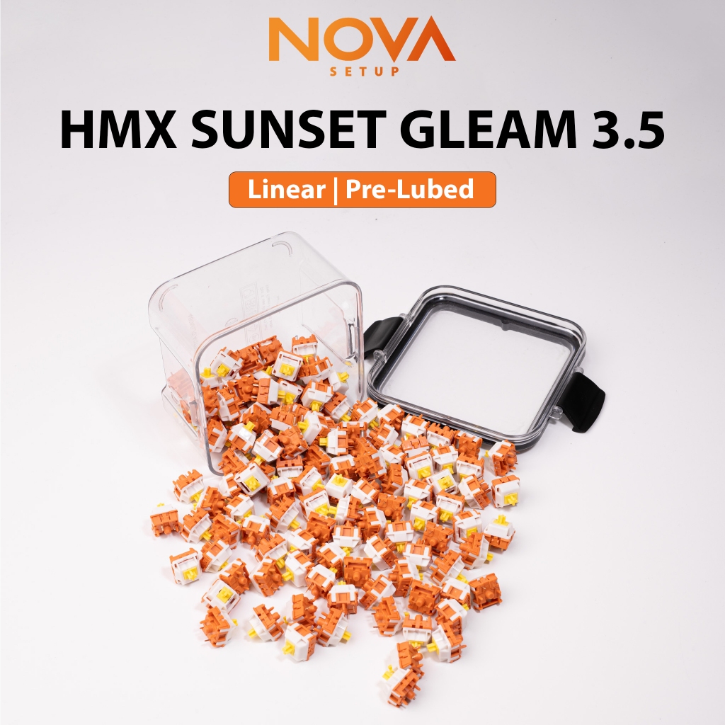 Pack 70/90 Switch HMX Sunset Gleam 3.5mm linear 48g prelubed công tắc bàn phím cơ HMX Sunset Gleam 3