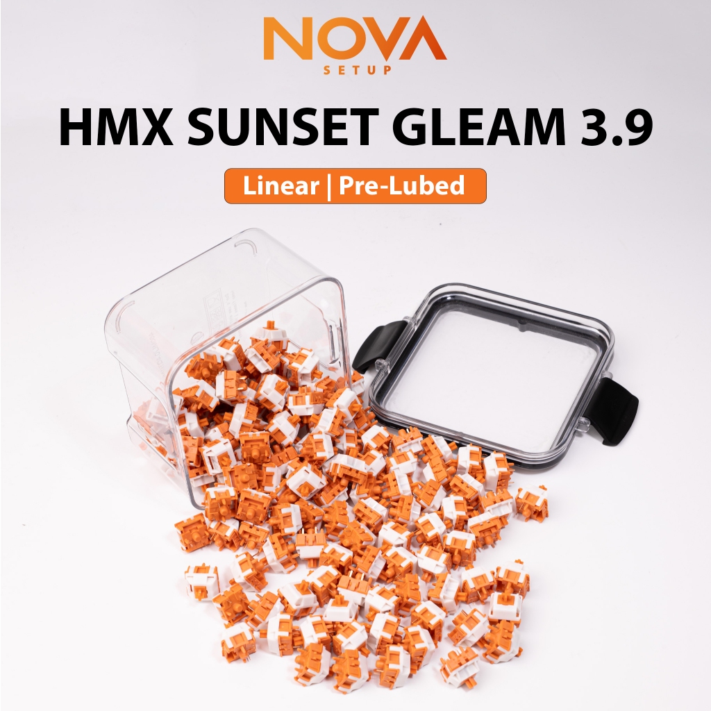 Pack 70/90 Switch HMX Sunset Gleam 3.9mm linear 56g prelubed công tắc bàn phím cơ HMX Sunset Gleam 3