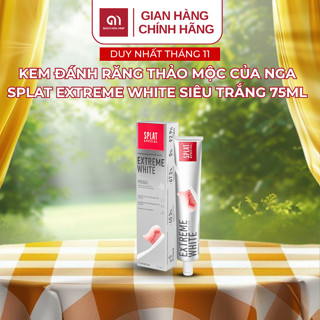  Kem đánh răng Thảo Mộc của Nga Splat Extreme White 75ml Giúp Trắng Răng 2.5 tone sau 4-6 tuần 