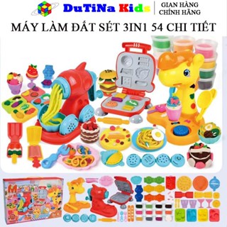  Đồ chơi nặn đất sét kèm khuôn làm bánh sandwich làm mì làm kem DuTiNa Kids đất nặn không dính tay 